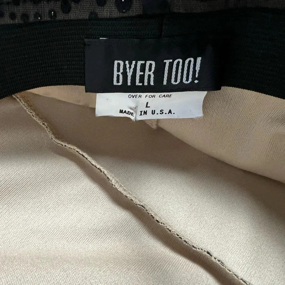 Vintage 90s BYER TOO! Formal Black Shear evening gown with liner Size Large - Picture 8 of 8